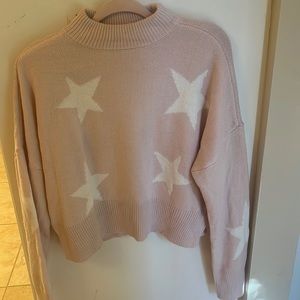 True Craft pink cropped star sweater
